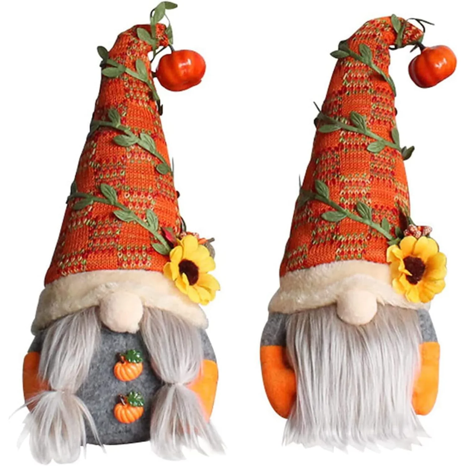 Fall Decorations for , 2pcs Fall Gnomes for   with Pumpkin, Thanksgiving Autumn Decorations  Dwarf Harvest Gnomes for Fall Decor