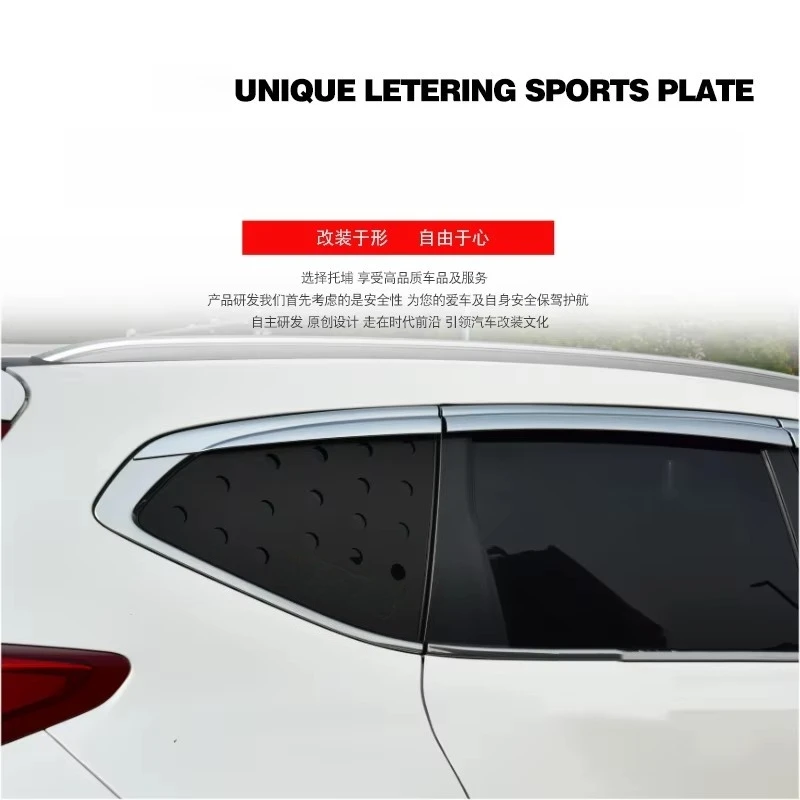 ABS Car Rear C Pillar Window Glass Sports Plate Molding Trim Car Triangle Side Decorative Cover For Honda C/R/V 2012-2021