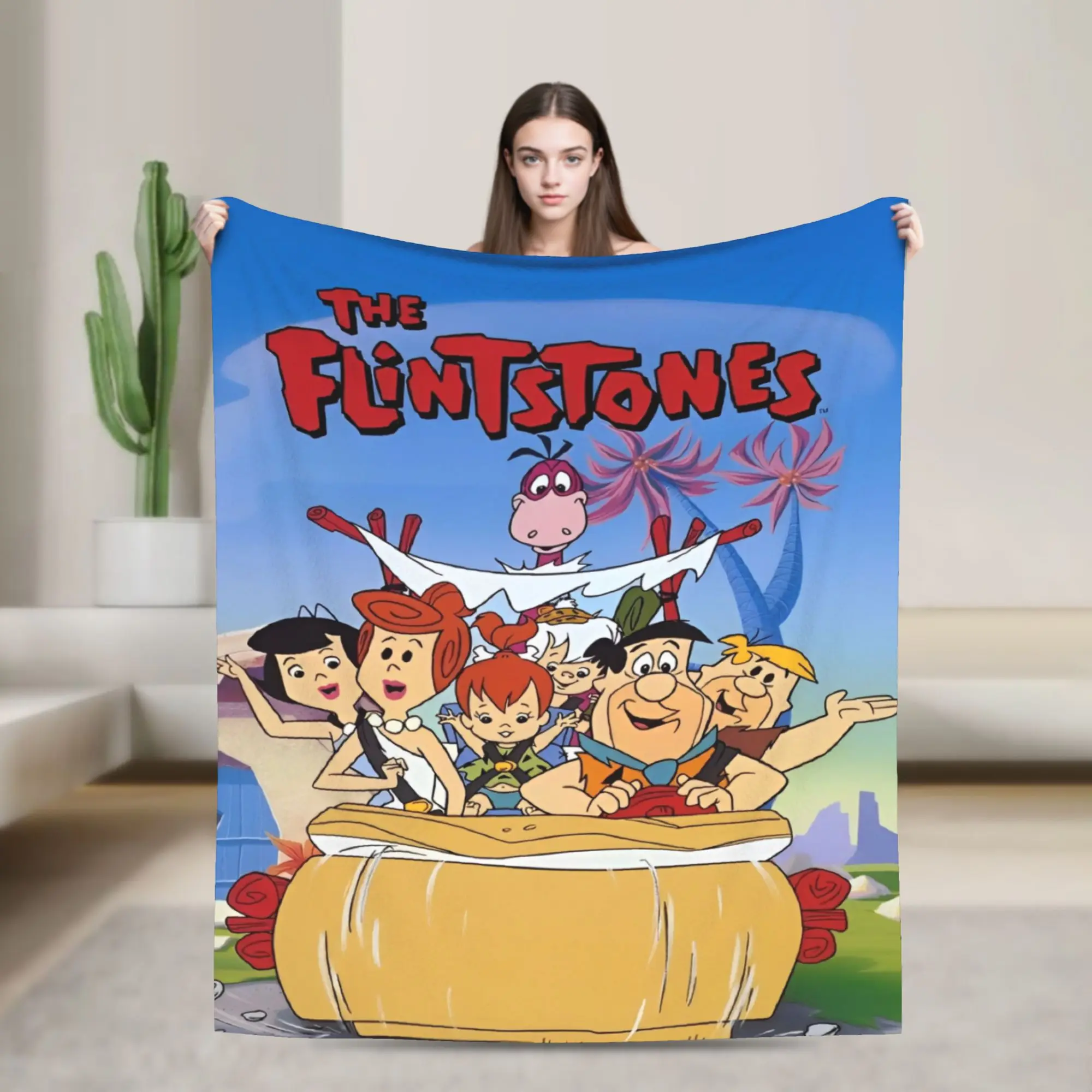 Stylish The Flintstone cartoon anime dabba Blankets Ultra-Soft Flannel  Relax Throw Blanket Machine Washable