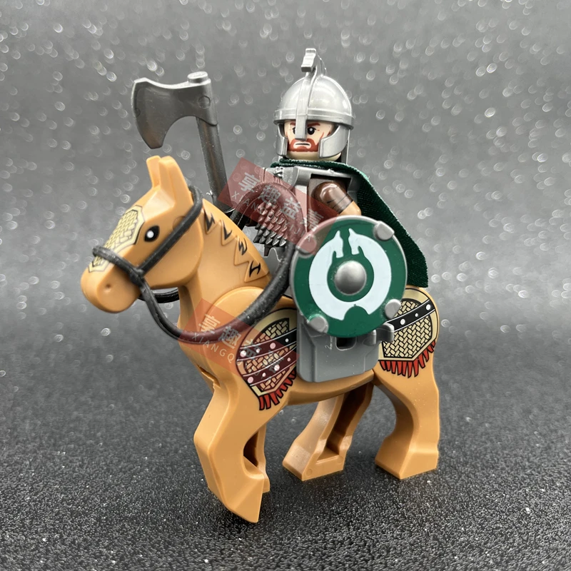DIY Medieval Rohan cavalry Movie character Building Blocks mini action toy figures Assemble Bricks Children toys Gifts