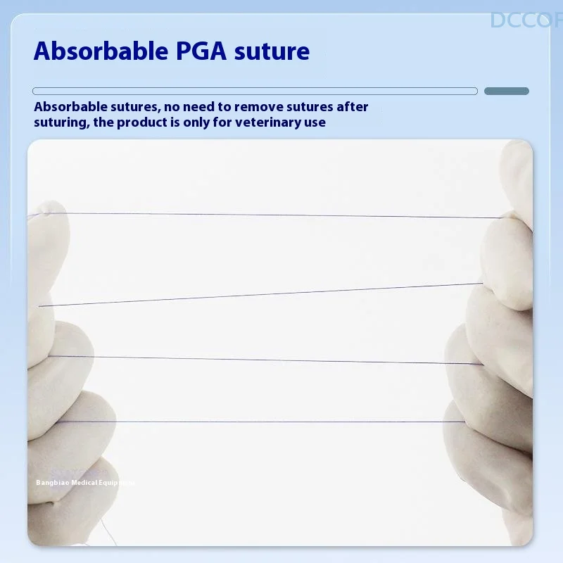 1/4Pcs 90CM 2/0 3/0 4/0 PGA Absorbable Suture Thread With Needle Specific Teaching Demonstrations Exercises Use