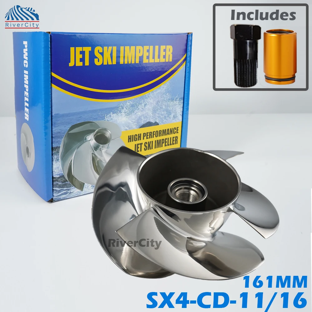 

Замененная крыльчатка для гидроциклов Seadoo RXT-X GTX LIMITED 300 WAKE PRO RXT-230/Wake Pro SX4-CD-11/16, 4 лопасти, крыльчатка 161 мм