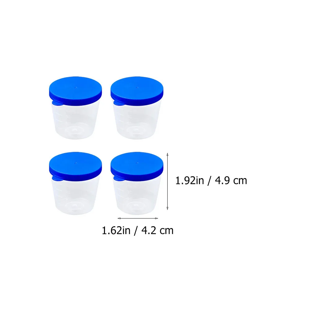 30 قطعة أكواب بلاستيكية 40 مللي أكواب مختبر متدرجة مقاومة للحرارة حمض القلويات المقاومة أخذ العينات الحاويات لتعليم المختبر