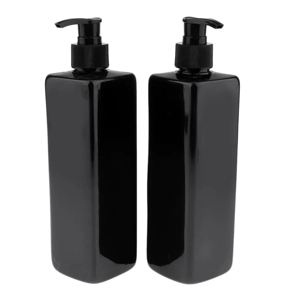 

2Pcs Empty Plastic Shampoo Bottles with Lotion Pumps 500ML Clear Pump