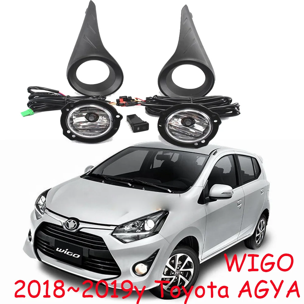 Car bumper headlight Agya wigo fog light 2018 2019y car accessories halogen bulb auto wire of hanress switch ON/OFF