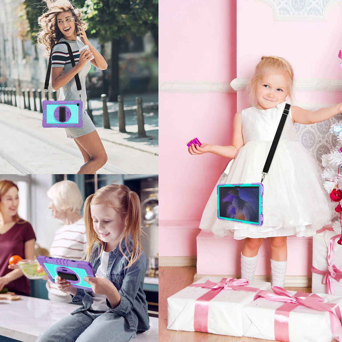 Rotating Case For Samsung Galaxy Tab A8 10.5 2021 SM-X200 X205 S6Lite P610 A7 10.4 T500 Lite T220 A 8.0 T290 8.4 T307 Kids Cover