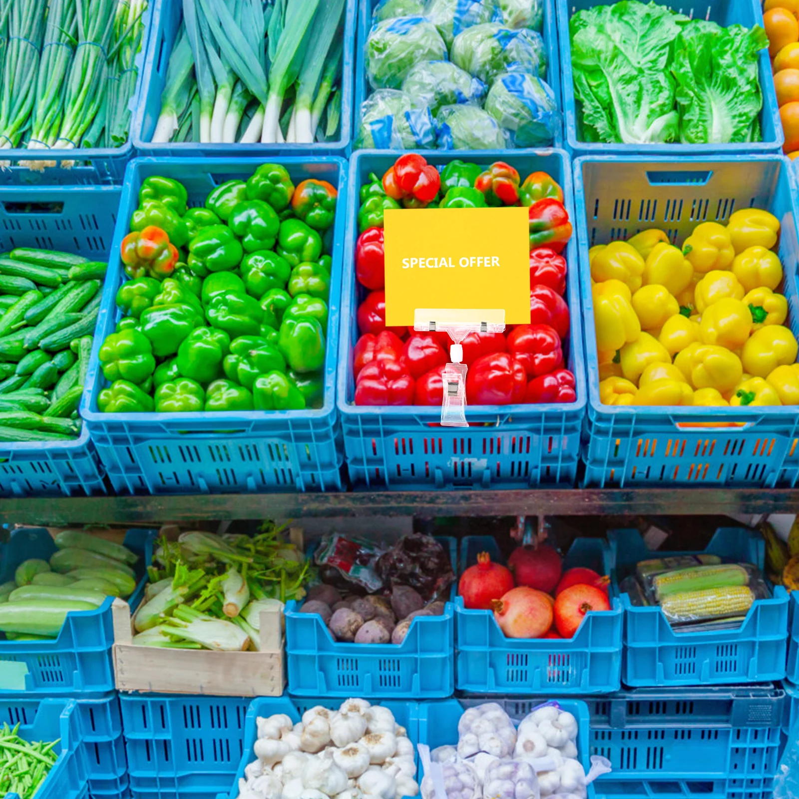 10 PCS Transparent Clip Firm Standing Note Clips Holder Label Party Table Number Clamp Shopping Mall Supplies