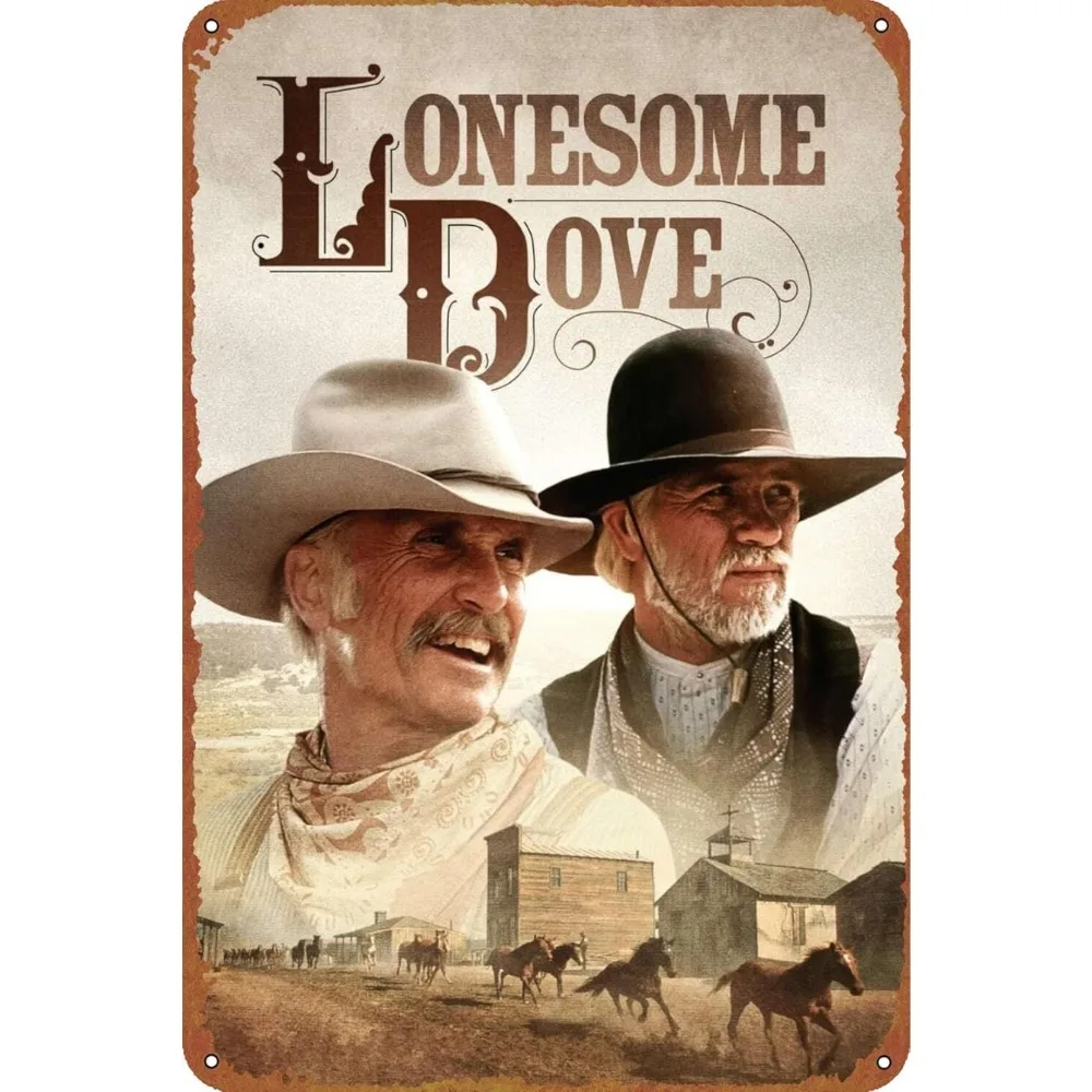 

Lonesome Dove Movie Poster Metal Plaque Tin Sign Vintage Metal Pub Club Cafe bar Home Wall Art Decoration Poster Retro 16x12inch