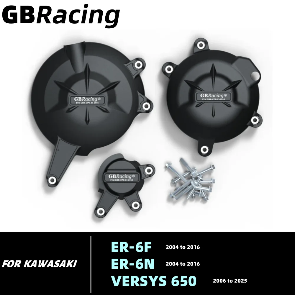 

GB Racing Engine Cover ER-6N/ER-6F 2004-2016/VERSYS 650 2006-2025 KAWASAKI Clutch Pulse Motorcycle AC Generator Protective Cover