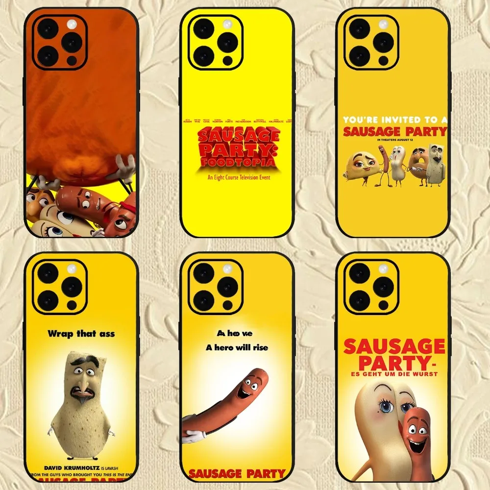 Sausage Party  Phone Case For iPhone Mini 11 12 13 14 15 Pro XS Max X Plus SE XR Shell