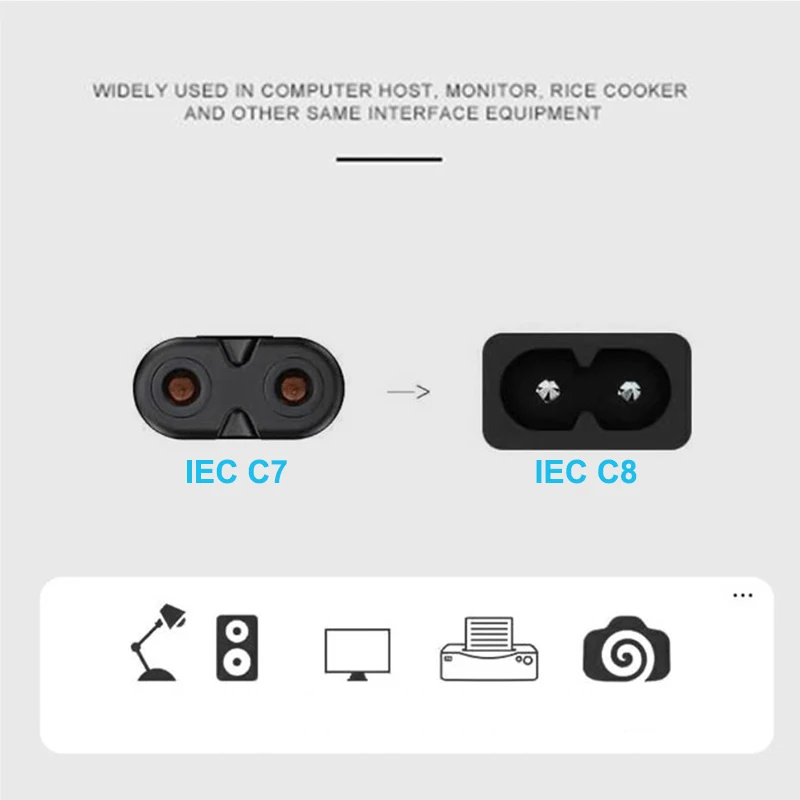 Australian Power Cord NZ AU Mains Power Cable NZ Australian Plug Power Plug Cable Figure 8 IEC-C7 Power Cord for PS4 PS5 HDTV