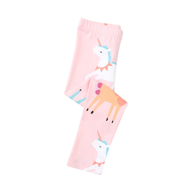 Little maven Baby Girls Leggings Pants Cotton Trousers Toddler Kids Clothes Cartoon Pink Unicorn Children\'s Clothing Autumn