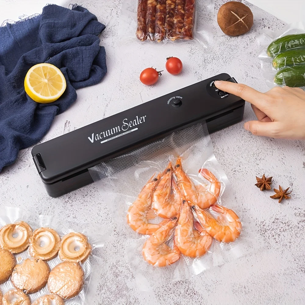 Eletric Vacuum Sealer Machine With 10PCS Food Packing Vinyl Storage Bags Vacuum For Sealing Degasser Home And Kitchen Supplies