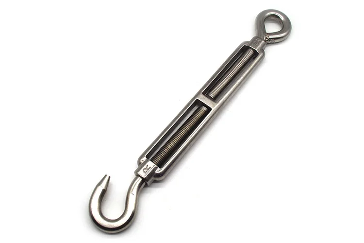 1PC M4 Stainless Steel 304 Adjust Chain Rigging Hook & Eye Turnbuckle Wire Rope Tension