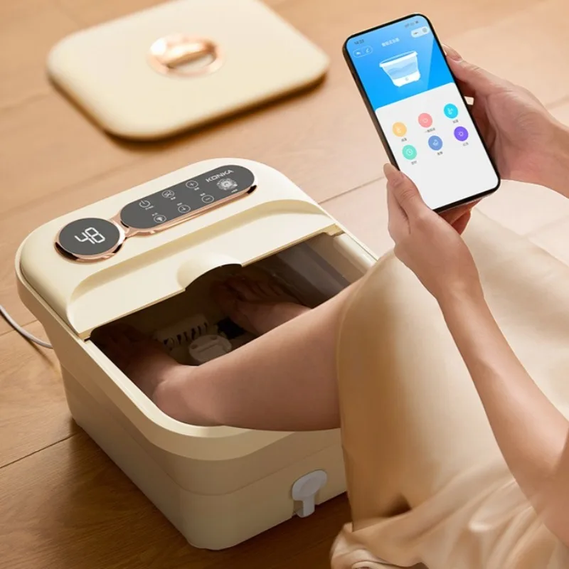 

Массажная ванна для ног, спа-машина, релаксация, электрическое отопление, интеллектуальное складное домашнее ведро с постоянной температурой, новое