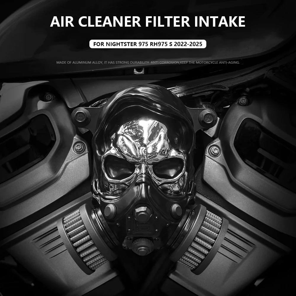 

Motorcycle Skull High Performance Flow Air Filter For Nightster 975 RH975 S 2022-2025 Air Cleaner Kit Filter Intake Filter ﻿