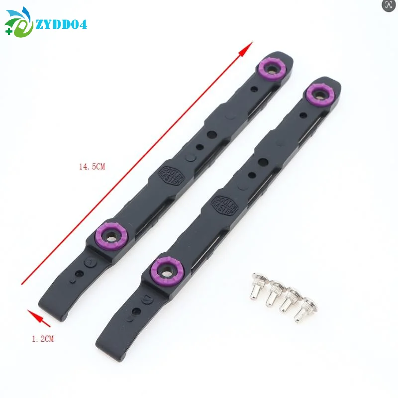 ●1Pair Black Plastic Hard Drive Mounting Rails For Cooler Master Chassis Left Right For SATA SSD Computer Connect