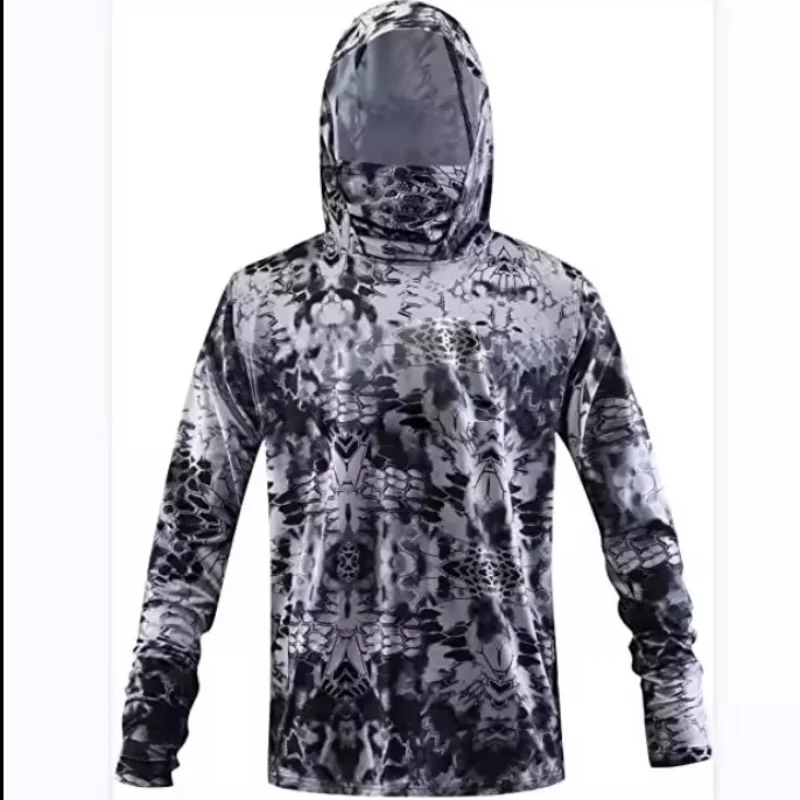 Sudadera con capucha de protecocide solar UPF 50 + para hombre, camisas de manga larga ligeras con protezione solare, fps, UV, par