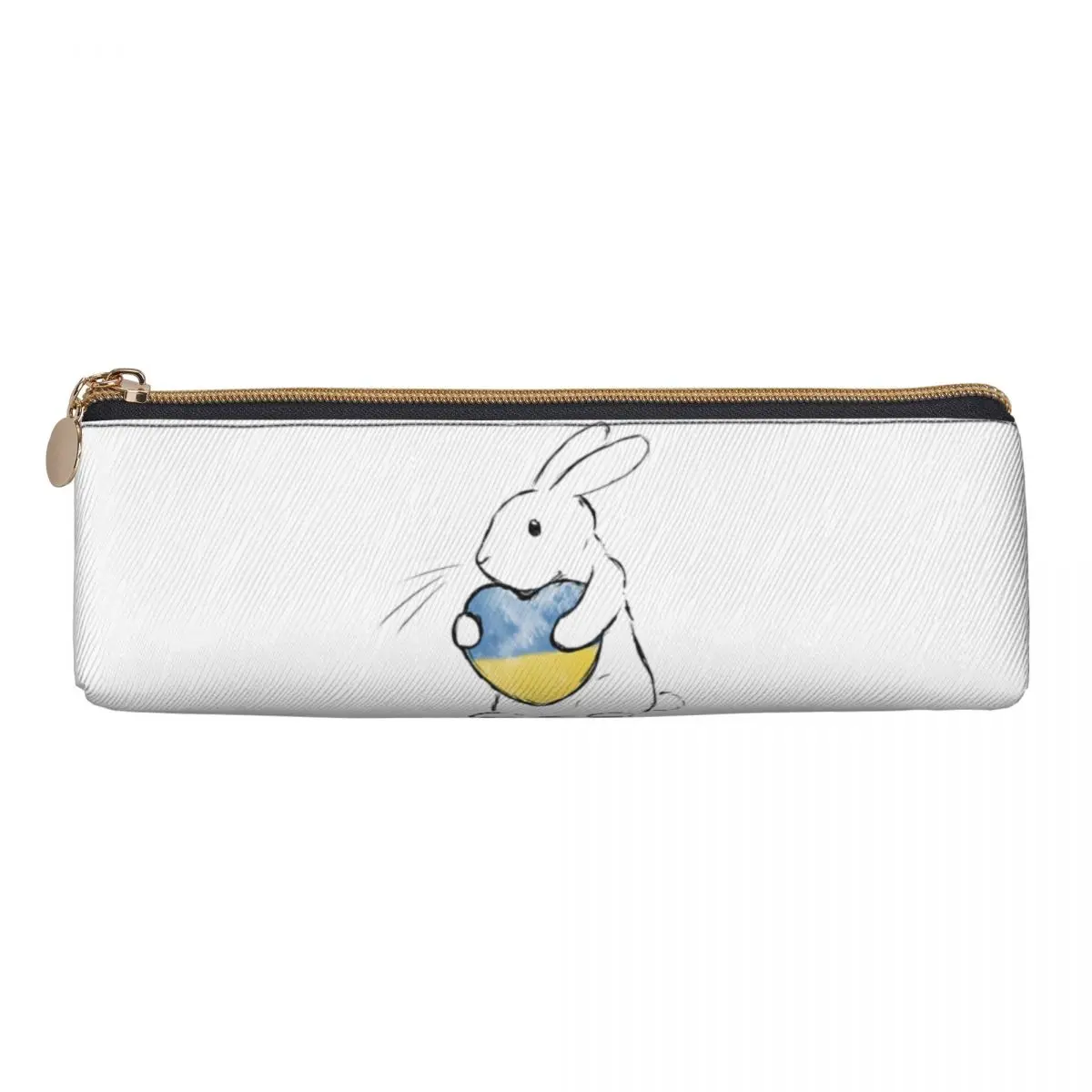 

Ukraine Bunny Pencil Case Pen Holder Storage Stationery Supplies Large Storage Pen Box Pencil Bag for Boy Girl School