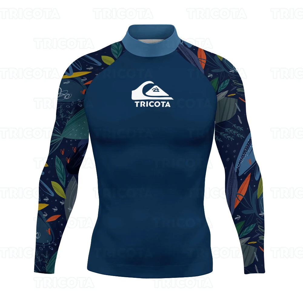 Men\'s Swimming T-shirts UV Protection Rash Guard Swimwear Water Sports Beachwear Diving Rashguard Long Sleeve Surfing Clothing