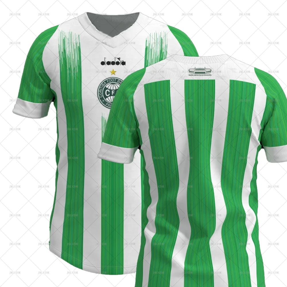 حار بيع 25 جديد البرازيل كرة القدم التدريب الفانيلة الرجال جيرسي الكبار و قمصان أطفال لمحبي Coritiba ثلاثية الأبعاد شبكة كرة القدم قميص رياضي #1