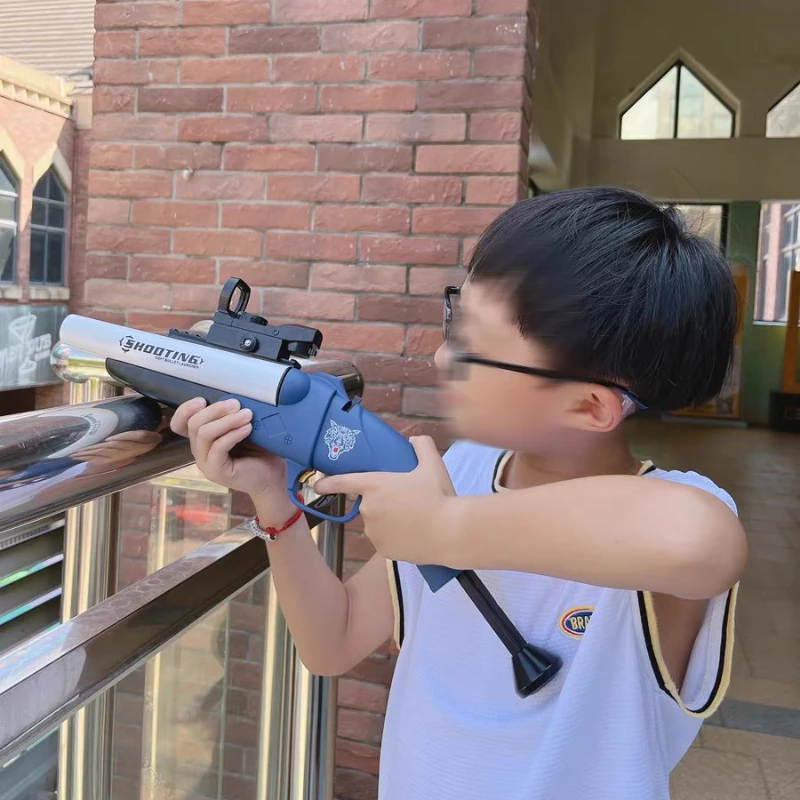 Double-barreled Toy Gun  For Boys Soft Bullet Gun Children Rifle Weapon Foam Darts s Gun Outdoor Fun Shooting