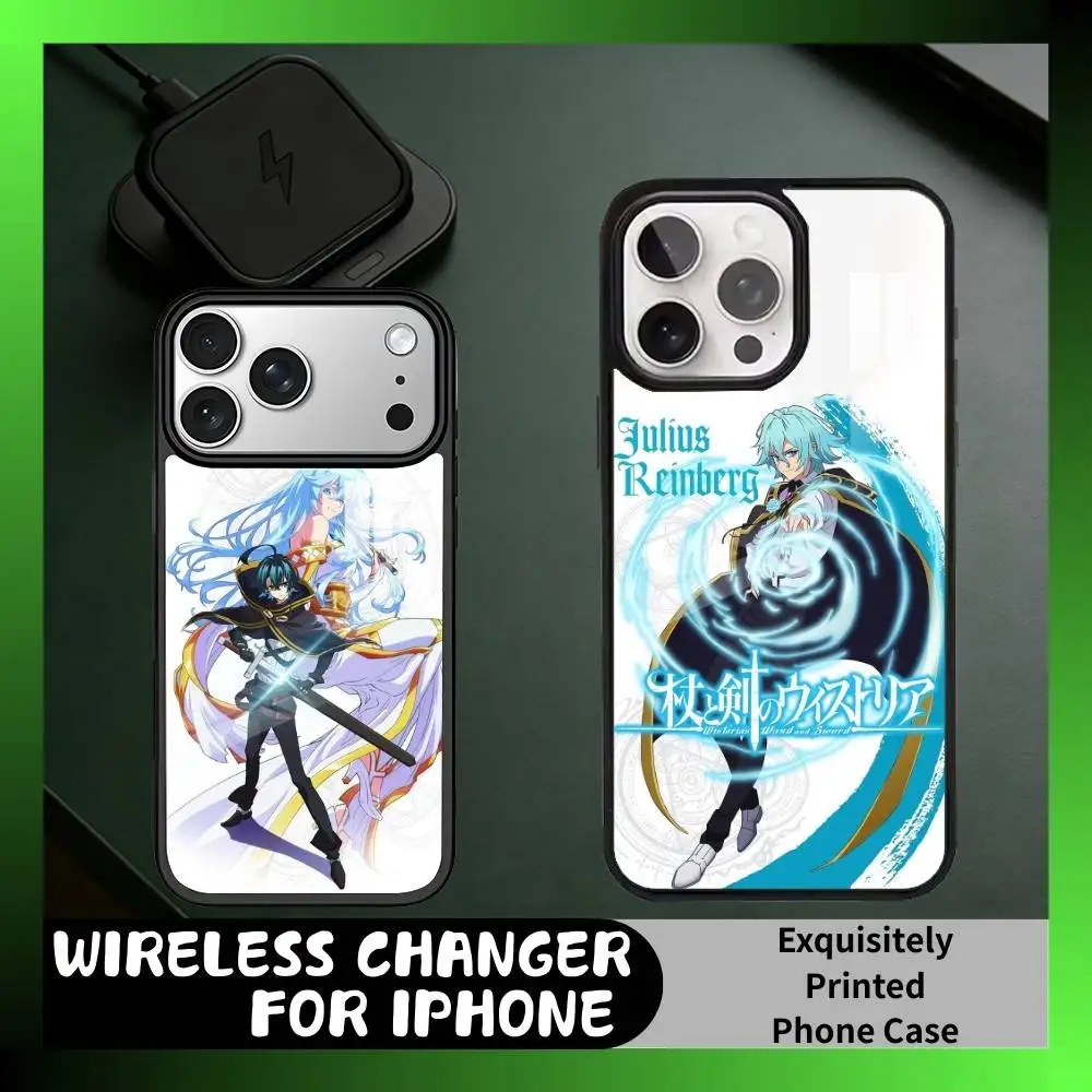 W-Wisteria Wand Anime S-Sword Phone Case For iPhone17,16,15,14,13 Plus,Pro Max Magnetic For Magsafe Wireless Charging