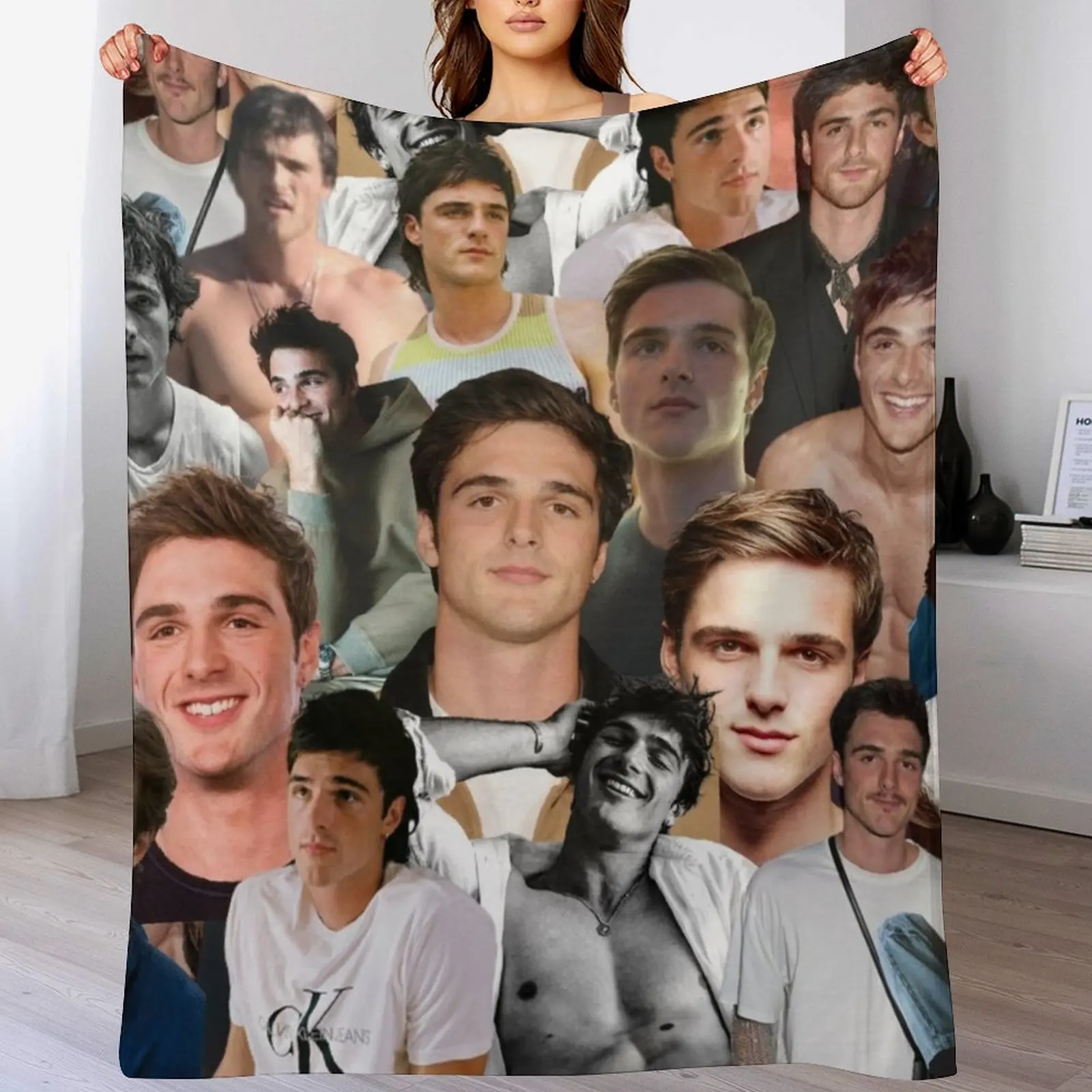 Jacob Elordi photo Collage Throw Blanket Summer Beddings Soft Big Blankets