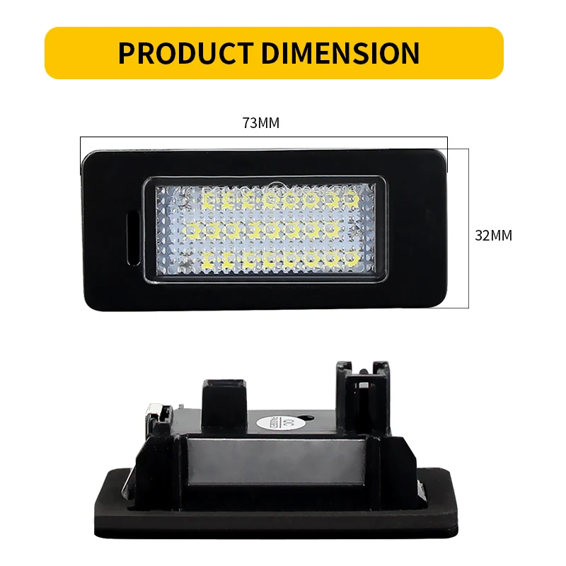 2PCS License Plate Light for Skoda Yeti 5L/Superb B6/Fabia MK3/Octavia/Rapid/Octavia 3rd generation 5E/A7, LED Number Lamp Canbu