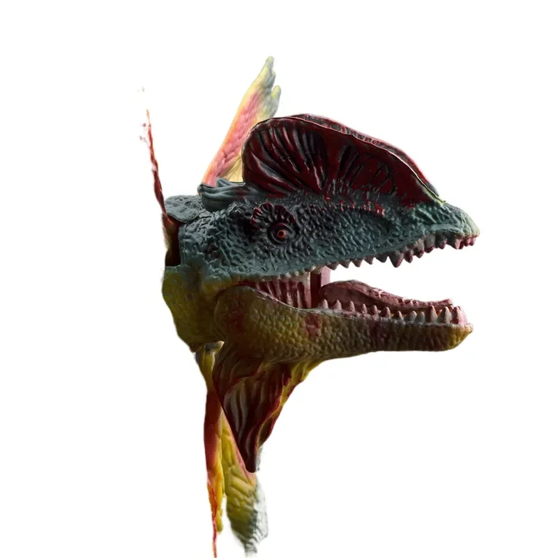 Large Solid Dinosaur Model Double Coronet Tyrannosaurus Spinosaurus Jurassic Hard Rubber Toy Figure Simulation Ornament for
