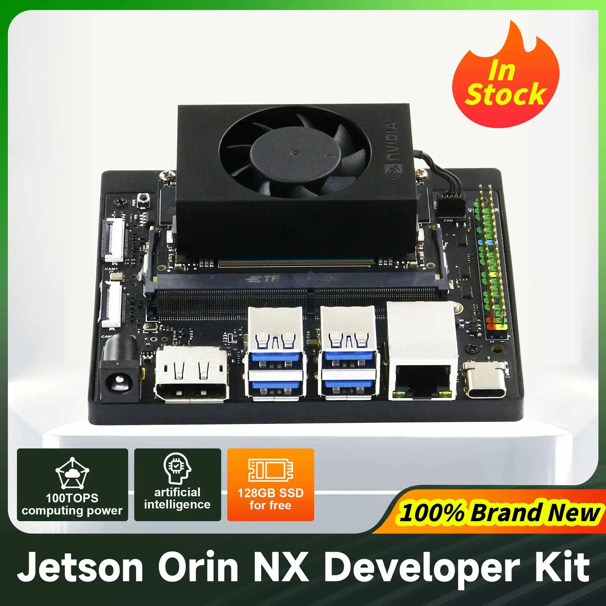 

Комплект разработчика Jetson Orin NX с вычислительной мощностью 100TOPS для встроенных Edge Systems, 8 ГБ/16 ГБ ОЗУ, плата Nośnika Jetson Orin NX