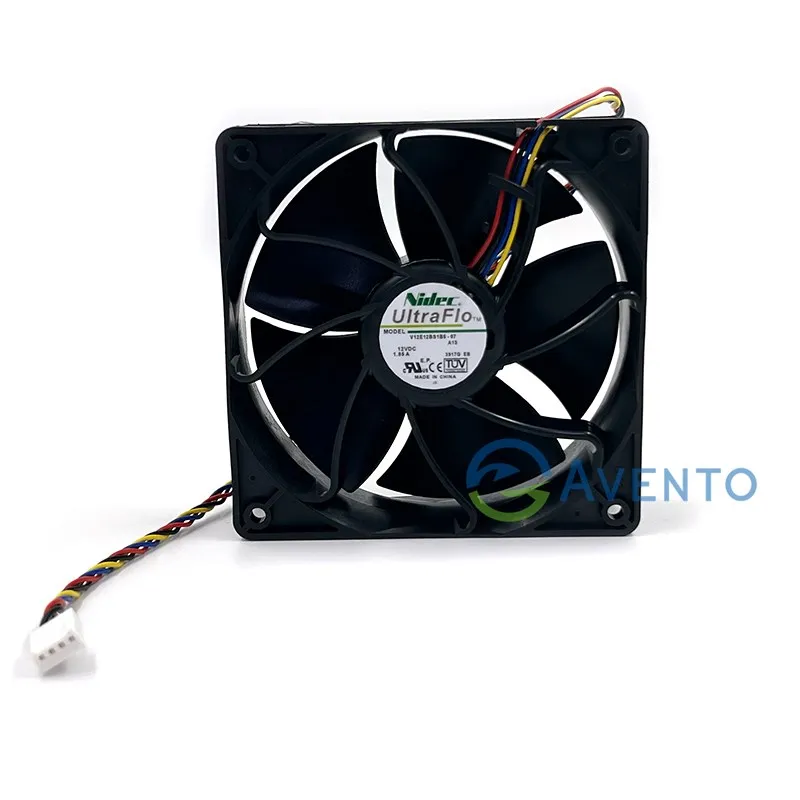 Nidec V12E12BS1B5-07 120mm Cooling Fan For Antminer S21, T21, S19jXP, S19KPro, S19jPro+, S19jPro, S19Pro, S19aPro, S19XP,