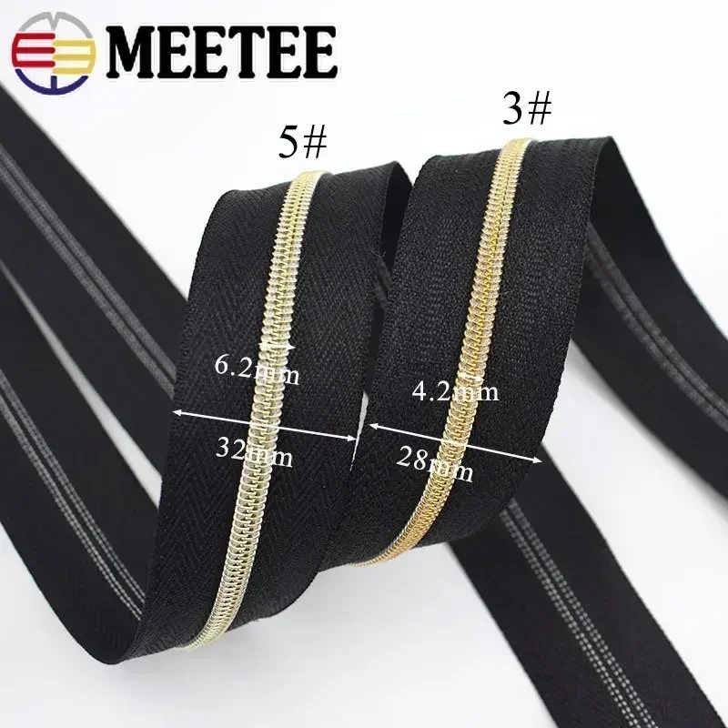 4Meters 5# Plastic Coil Zipper Bag Decorative Zippers for Sewing Nylon Zips By The Meter Repair Kit DIY Garments Accessories