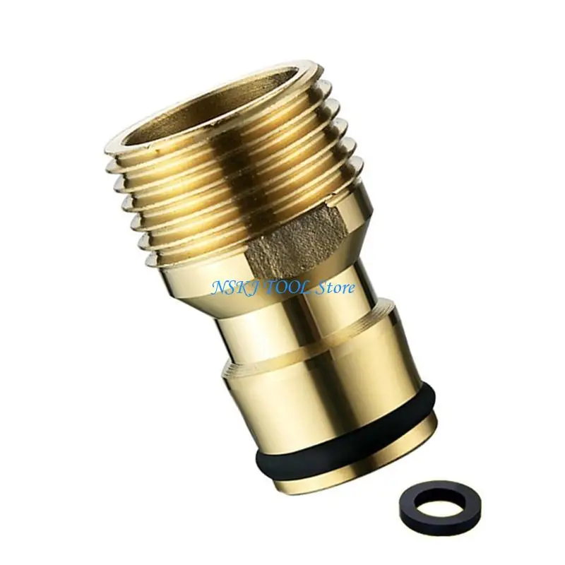 L8RC Sturdy Brass Washing Machine Tap Converter for Easy Hose Attachment Use