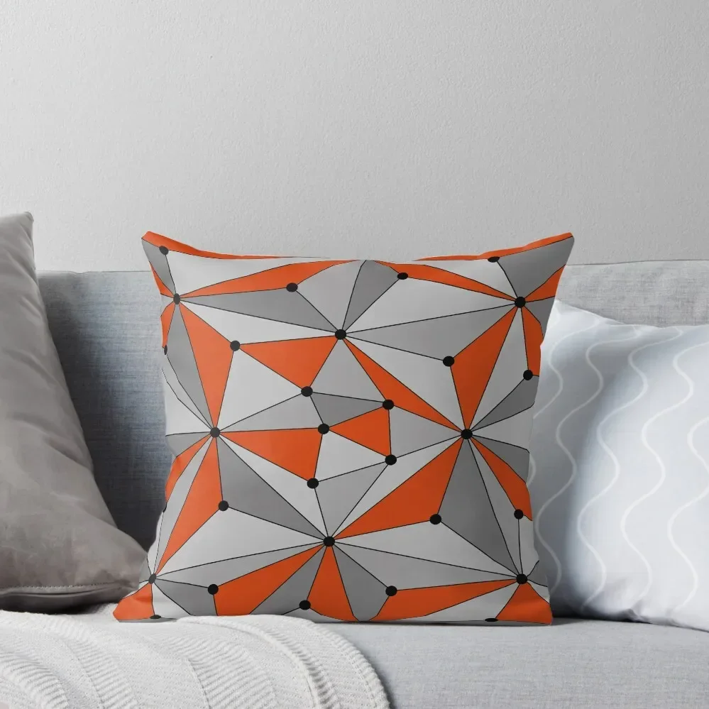 Abstract geometric pattern - orange and gray. Throw Pillow Bed pillowcases Christmas Pillow Covers Cushion Cover Luxury Pillow