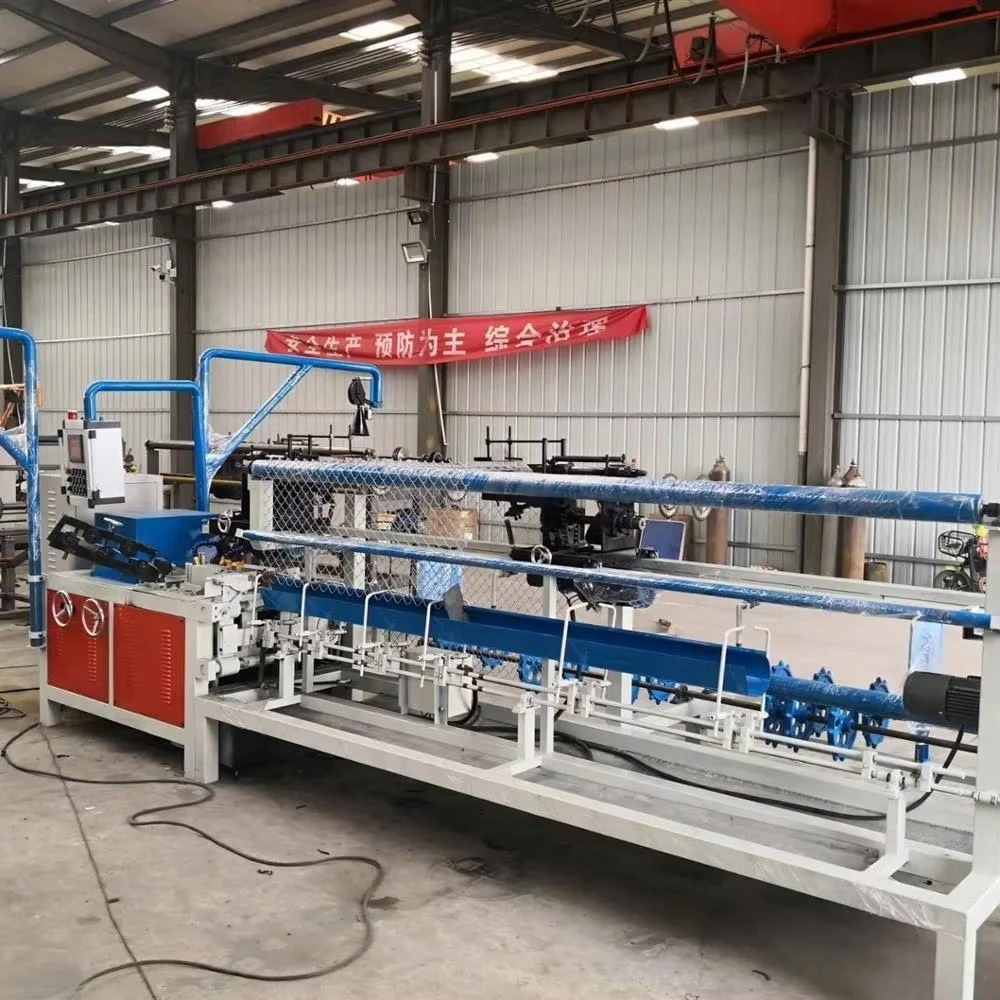 Chain Link Mesh Machine Full Set With Feeding Rack Factory Wholesale For Farm & Sports Fence Production Line