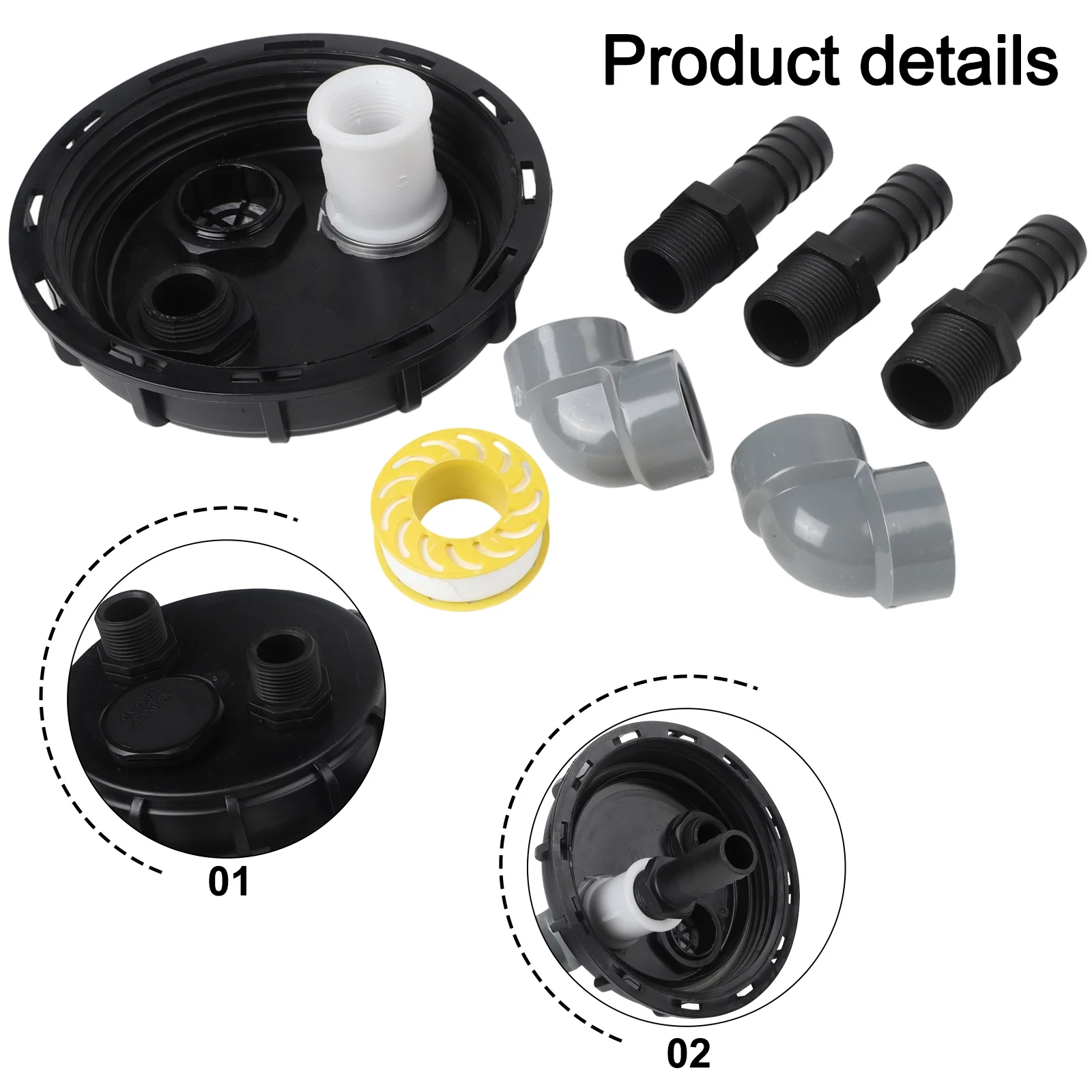 

Обслуживание резервуара Крышка IBC 163 мм Детали резервуара IBC Эффективное уплотнение Промышленное использование Предотвращение утечек Многофункциональное использование
