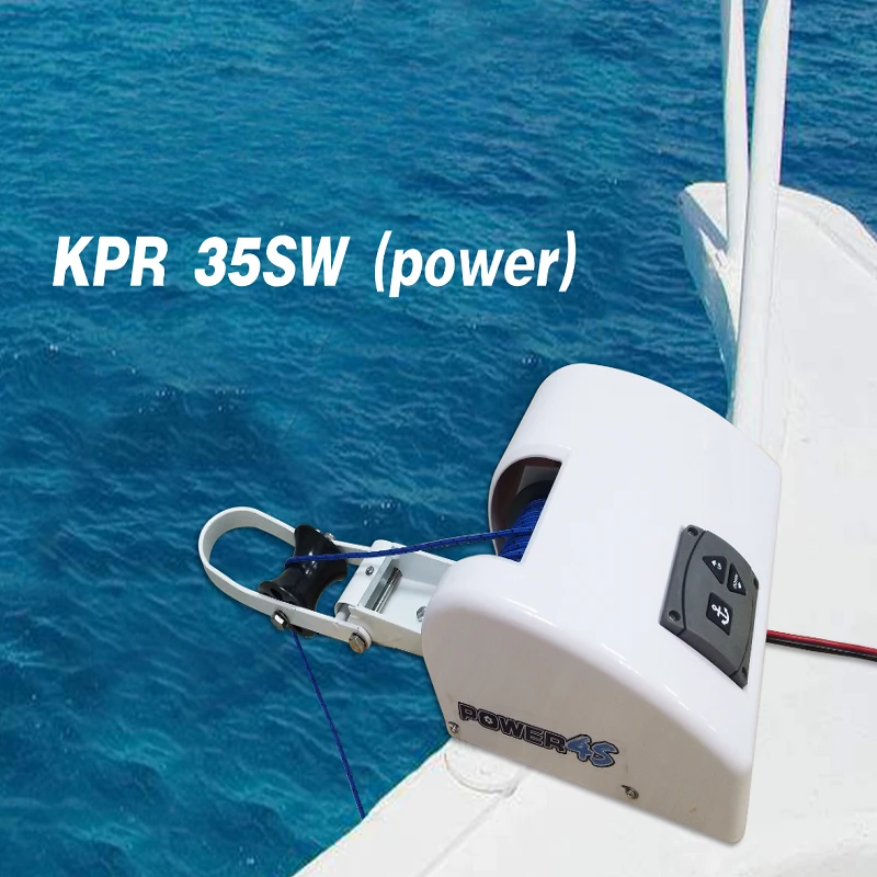 12V Electric Wireless Remote Control Anchor Winch Saltwater 35LBS Marine Boat