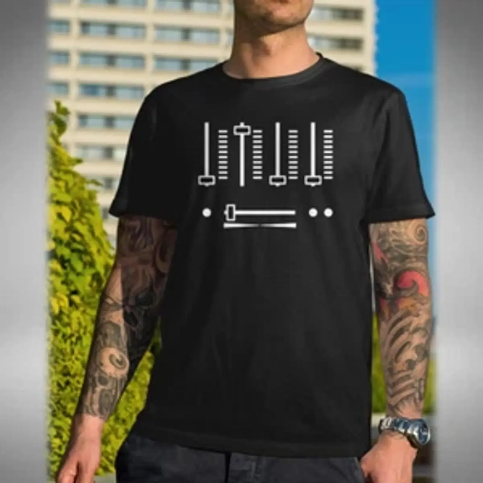 Camiseta DJ Mixer Tanz Musik House Techno DnB Jungle Rave, tallas S a 5XL, vintage, lavada, ligeramente desgastada, ropa de diseñador, streetwear