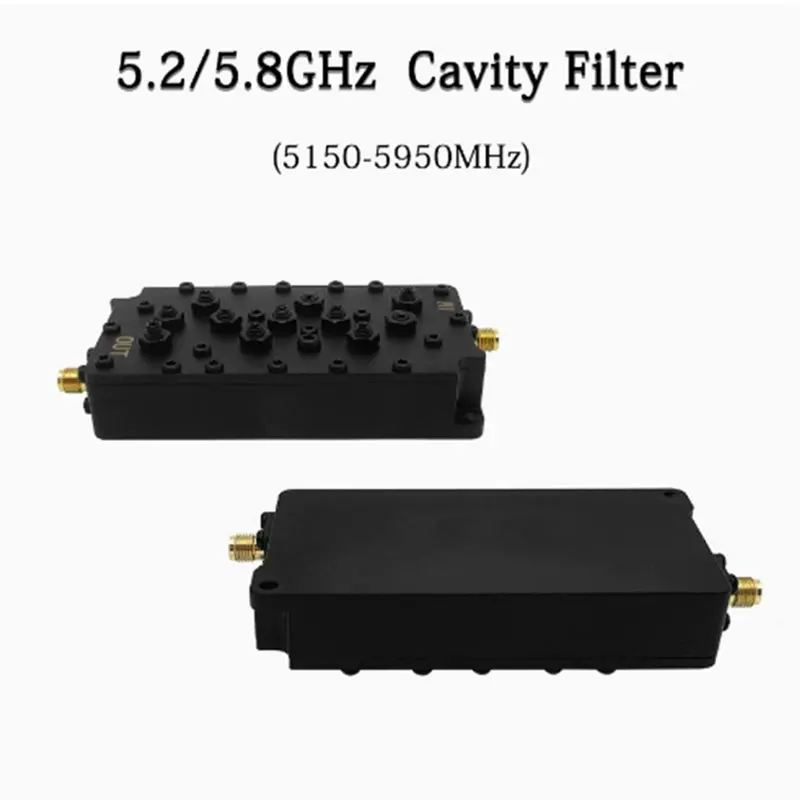 FULL-FPV Drone Compatible 5.2Ghz/5.8Ghz Bandpass Filter Cavity 100Mhz Indoor WIFI Network Use 5.8G