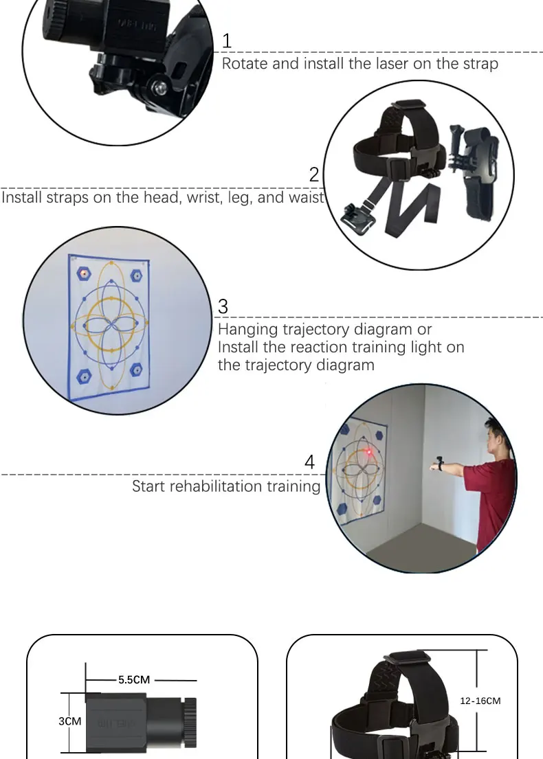 Multifunktionaler Laser-Bewegungserkennungs-Trainingsausrüstung für die dynamische neurale Rehabilitation in der Taille und Gliedmaßen – Detail 5
