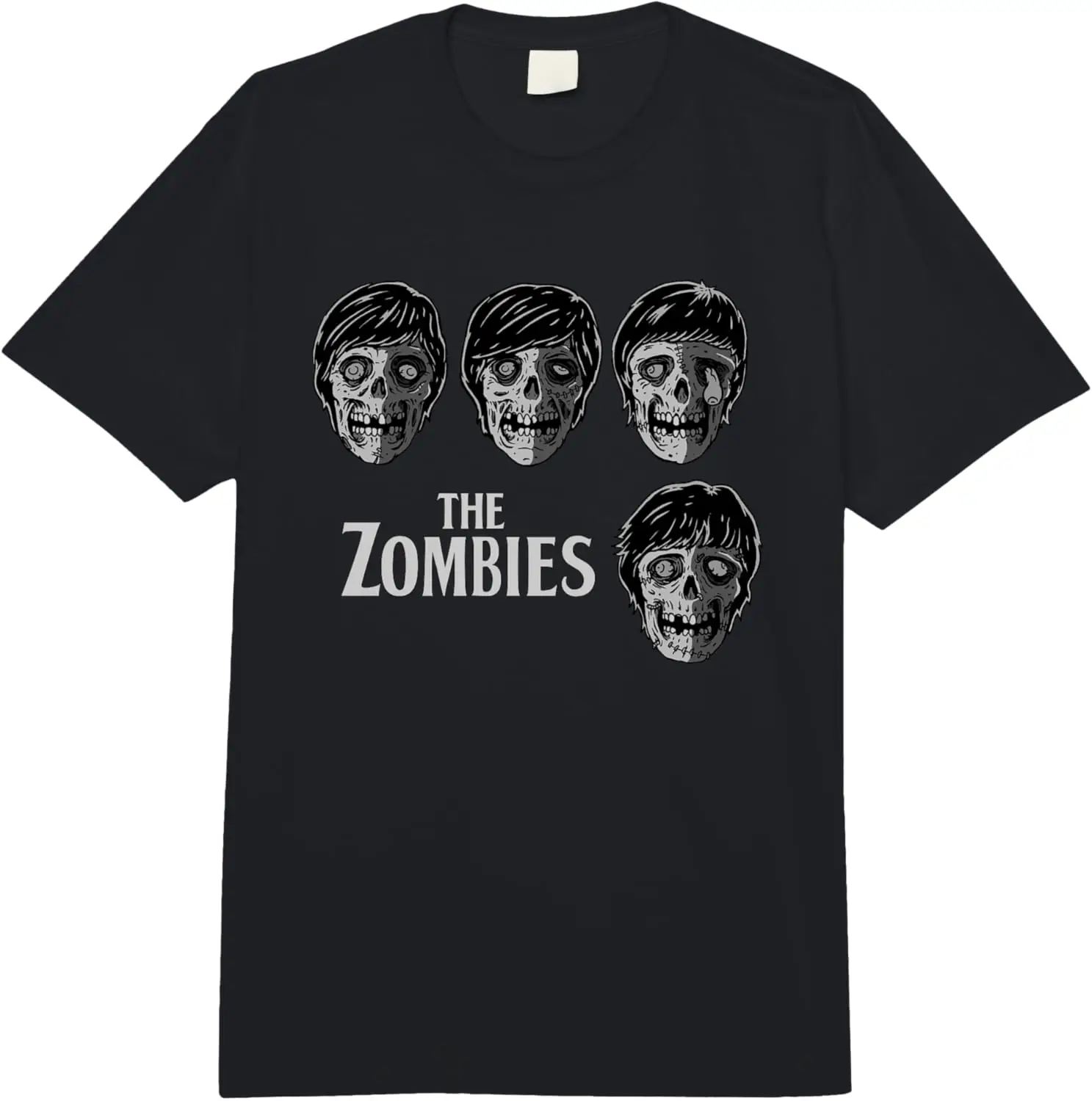 The Zombies Horror Skulls Collection Conforto Cores Adulto Camiseta Pesada