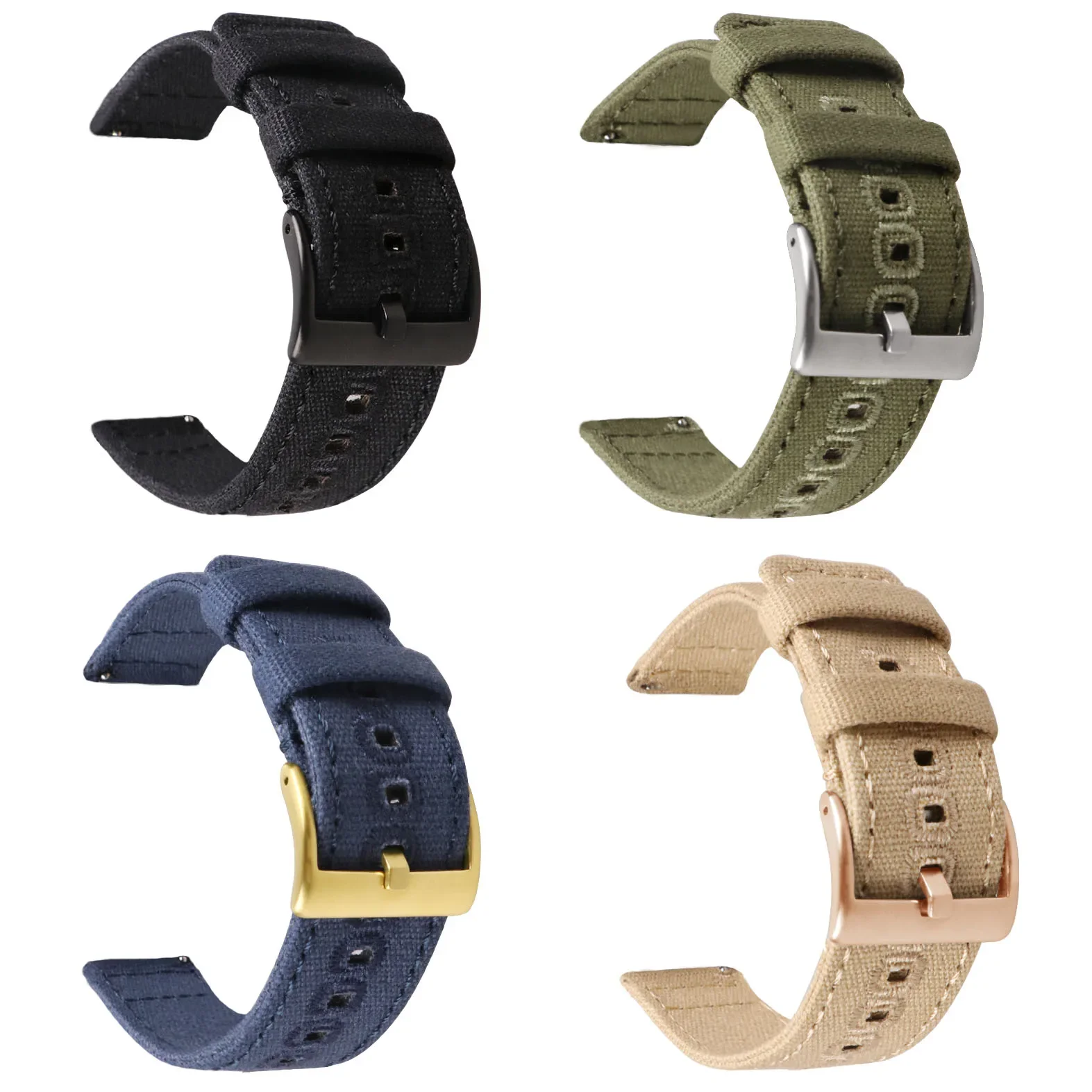 استبدال حزام الساعات 18 مللي متر 20 مللي متر 22 مللي متر الرياضة النايلون حزام ساعة اليد حزام نسج النسيج حزام الساعات الإفراج السريع مشبك معدني الأساور #4