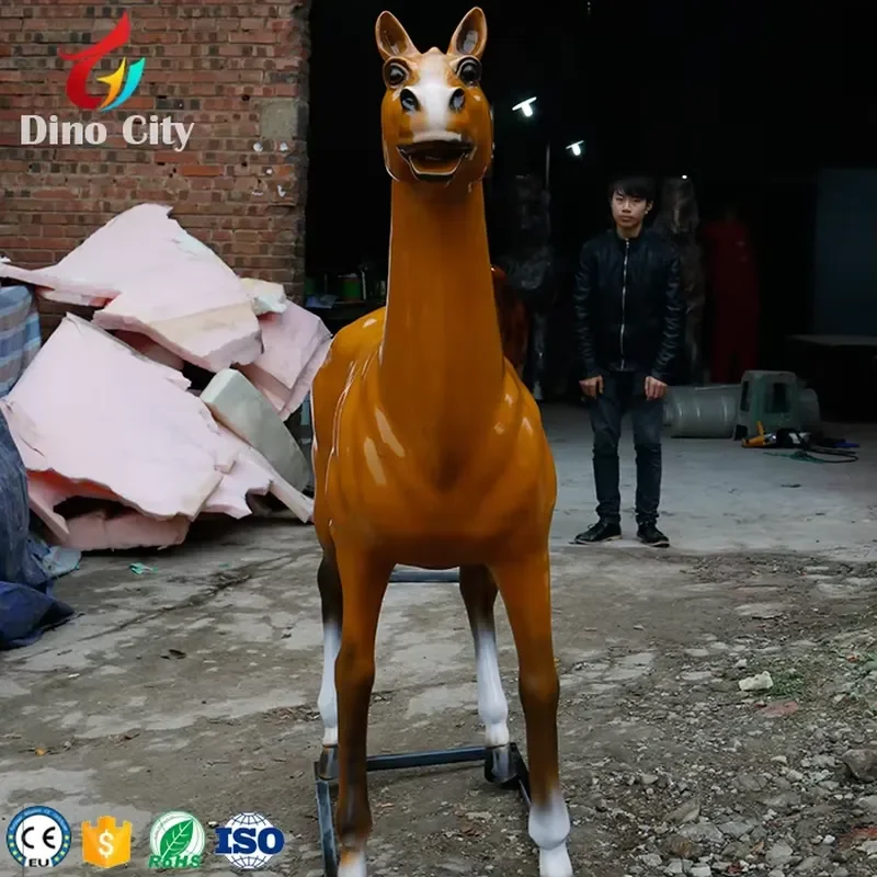 Life Size Resin Horse Statue for Garden Decoration