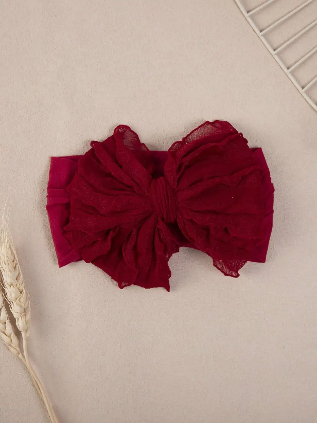 

3-Piece Set Children's Hair Accessories Big Bow Nylon Headband 3-Color Chiffon Knot Girls' Hairband