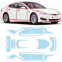 Pre Cut Car Paint Protection Film TPU Clear Bra PPF Decal Kit for 16-20 Tesla Model S TPU PPF Pre-cut TPU Invisible Accessories