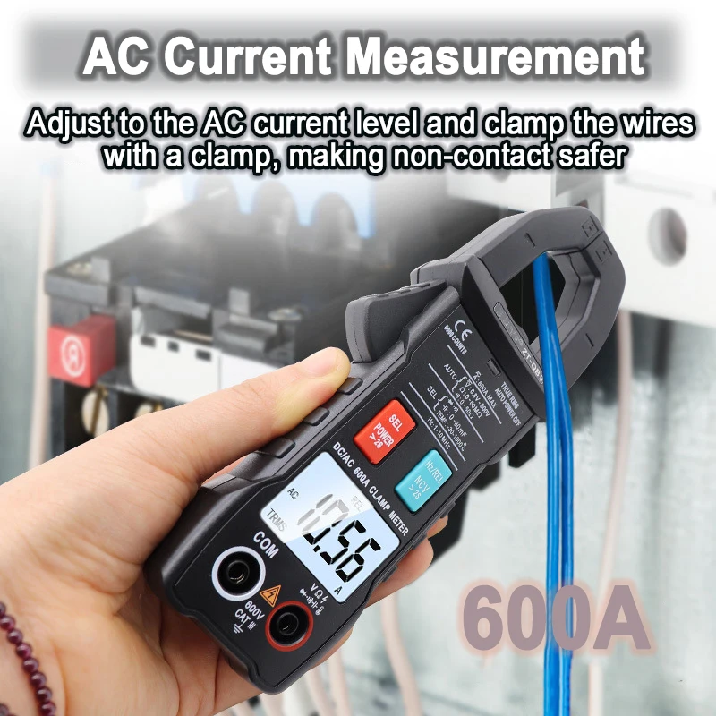 Imagem -02 - Bside-braçadeira Multímetro Digital Amperímetro Medidor de Tensão Capacitor Ncv hz Tester T-rms Zt-qb9