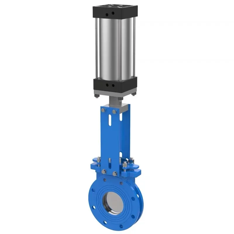 Pneumatic Cast Steel Knife Gate Valve Cartridge Valve with Flange Grouting Feature for Gate Valves Category