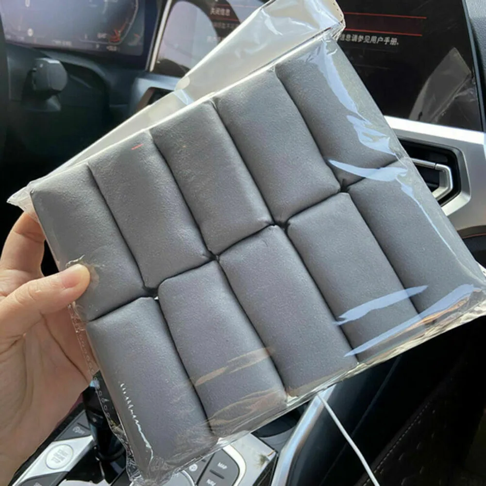 10Pcs Car Sponges Suede Sponge Applicator With Blue Gray Color High Density Sponge Soft Fiber Use With Ceramic Coating