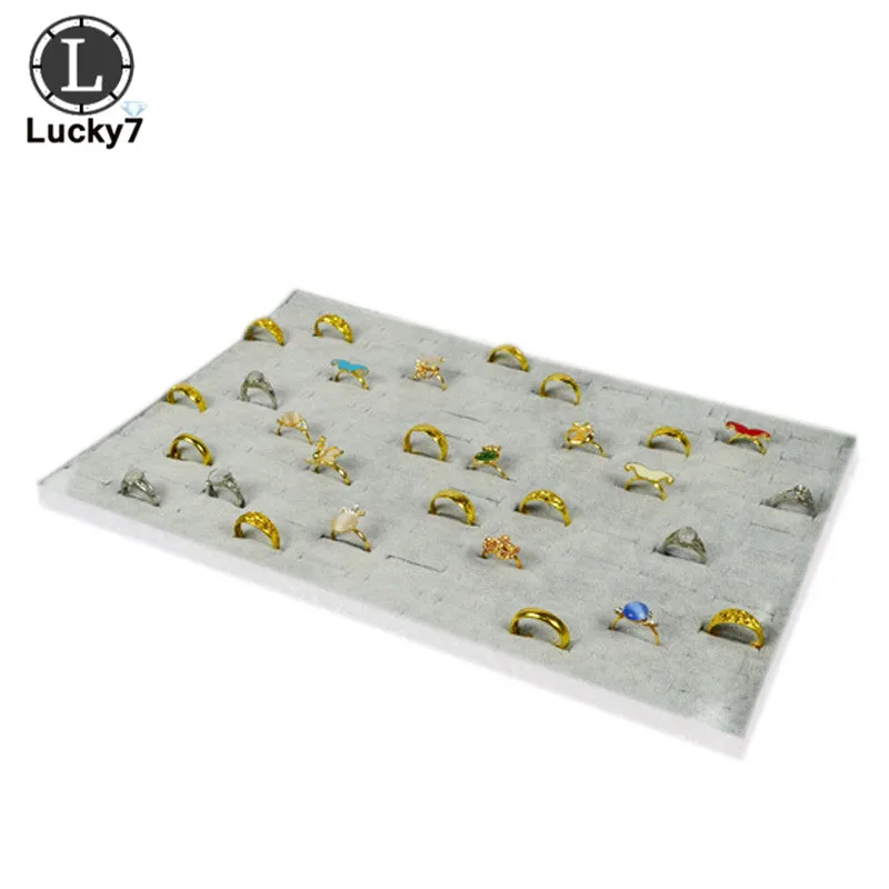 100-position Ring Tray Velvet Sponge Ring Display Box Cardboard Jewelry Storage Box Dust-proof Cover Tray